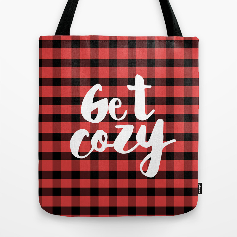 flannel tote bag