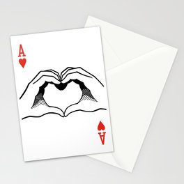 Ace of Heart Hands Stationery Card