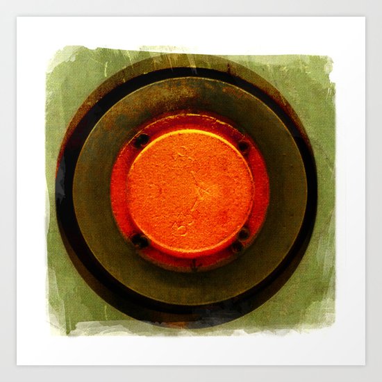 big red button Art Print