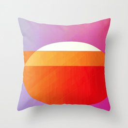 Orange Sun Throw Pillow