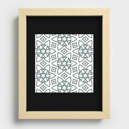 Geometric Oriental Design Recessed Framed Print