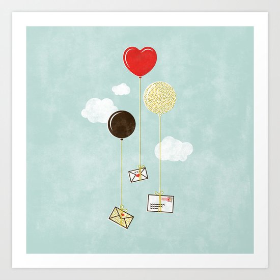 Love Letters by Air Mail Art Print