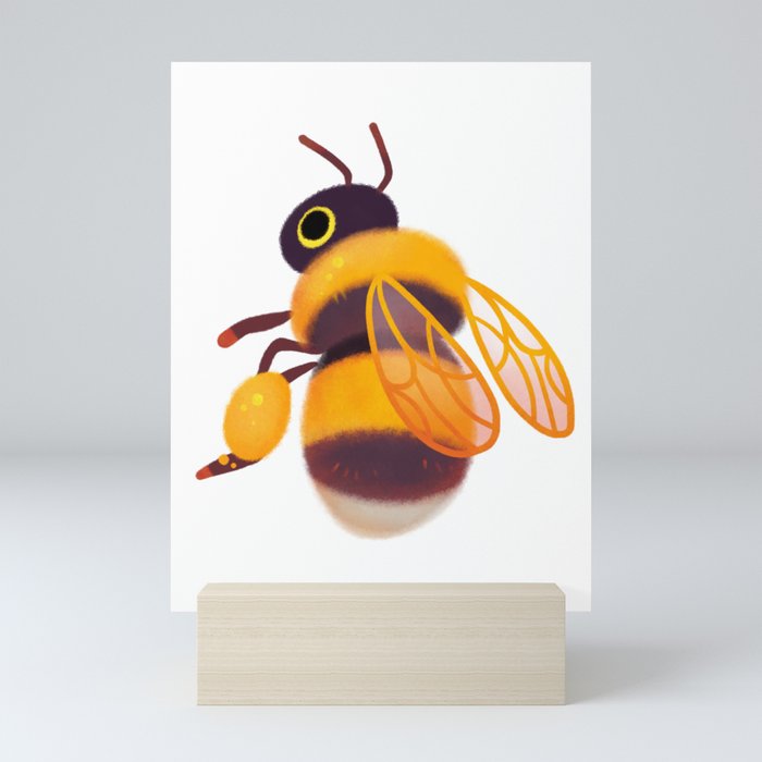 Bumblebee and fish Mini Art Print