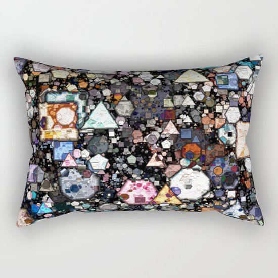 Colorful Layers of Geometric Shapes Rectangular Pillow