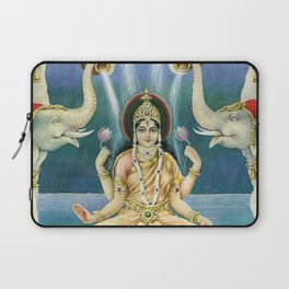 Lakshmi with Elephants Gajalakshmi Laptop Sleeve