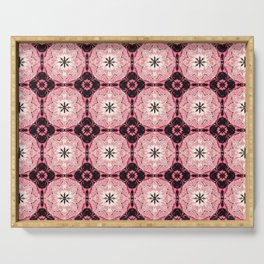 Pink Tiles, Cherry Blossoms Serving Tray