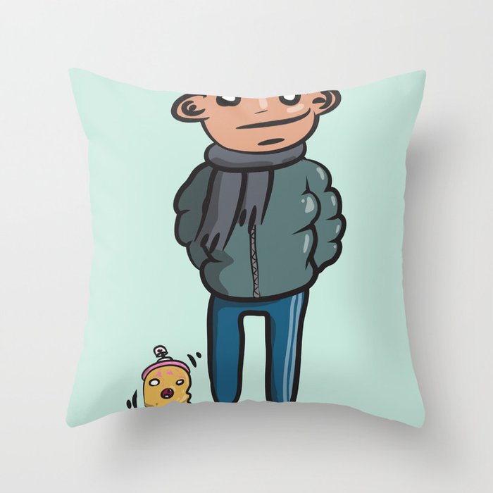 writer and cute can Throw Pillow