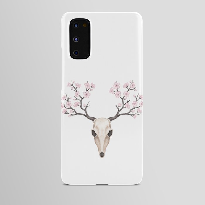 Blooming deer skull Android Case