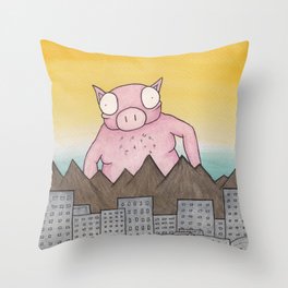 Mr. Pig Throw Pillow