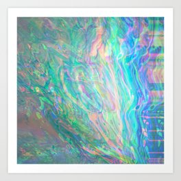 Holographic Rainbow Abstract Art Print
