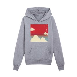 Clouds in the Sky at Sunset Kids Pullover Hoodies
