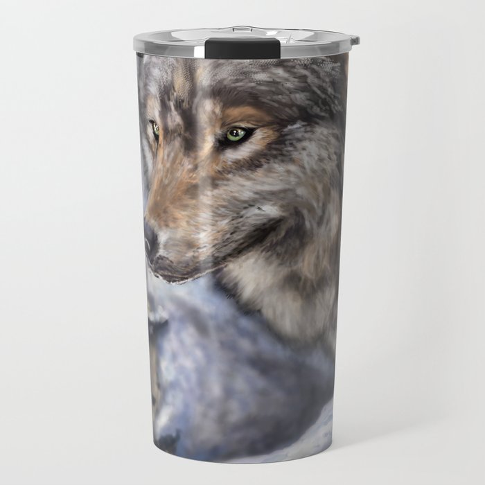 Wolf in the Woods Travel Mug