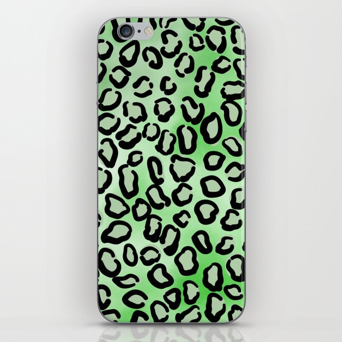 Green Leopard Background Pattern iPhone Skin