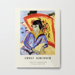 Poster-Ernst Kirchner-Erna mit japanschirm. Metal Print | Expressionist, Homedecor, Posteronthewall, Decor, Oil, Woman, Japan, Expressionism, Kirchner, Wallposter 