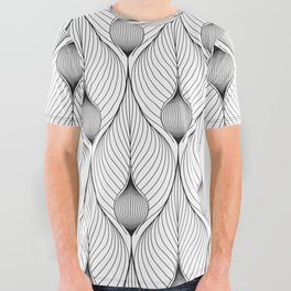 Art Deco Arabesque Pattern All Over Graphic Tee
