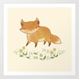 Organic Fox Art Print