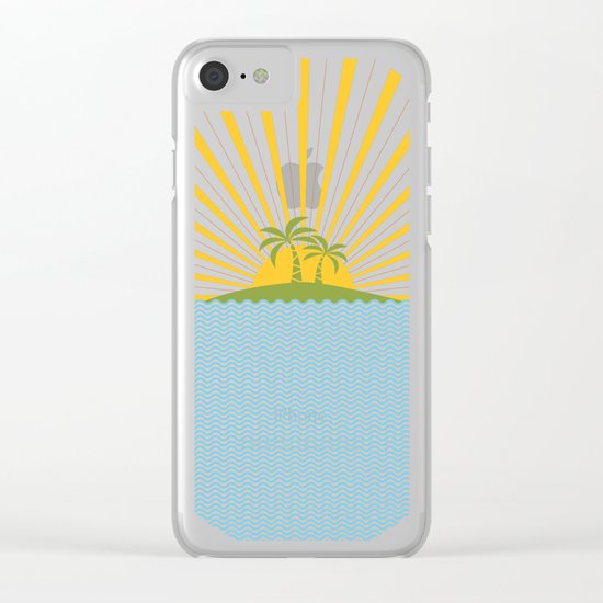 Summer Sun Clear iPhone Case