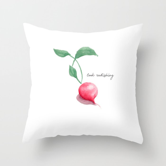 be healthy: radish Throw Pillow