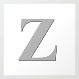 Letter Z Initial Monogram Art Print