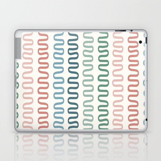 Abstract Shapes 227 in Tropical Green pink (Snake Pattern Abstraction) Laptop & iPad Skin