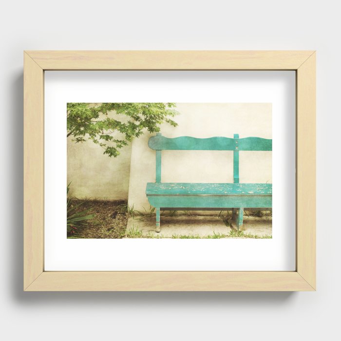 The Green Bench Recessed Framed Print