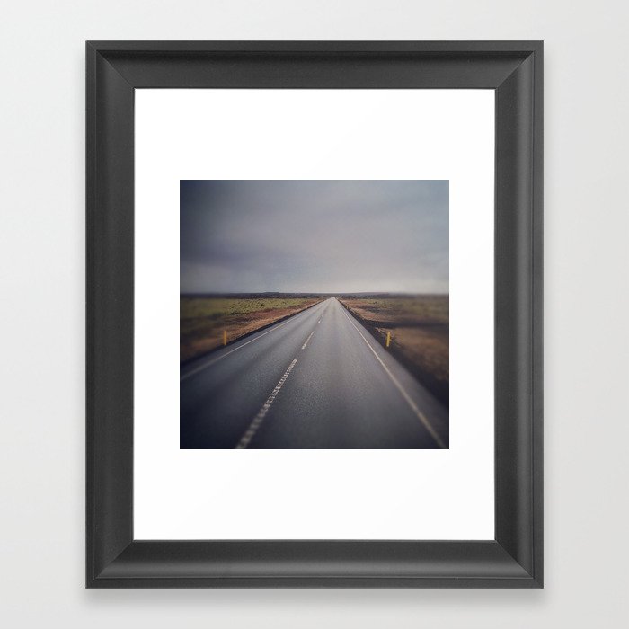 the road from iceland Framed Art Print