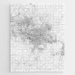 San Jose, Costa Rica White Map Jigsaw Puzzle