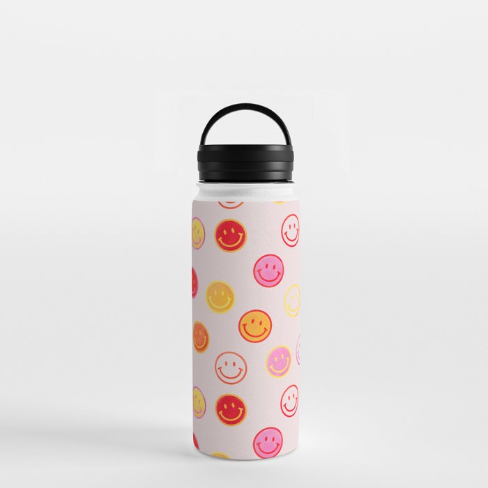 Smiling Faces Pattern Water Bottle