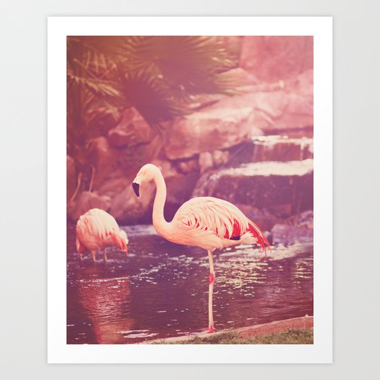 Pink Flamingo Art Print