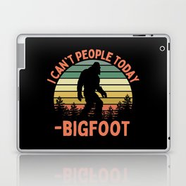 Bigfoot Funny Sasquatch I Can't People Today Humor Retro Laptop Skin