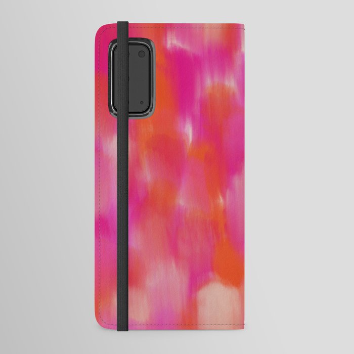 Abstract Fuchsia Pink Brushstrokes i Android Wallet Case