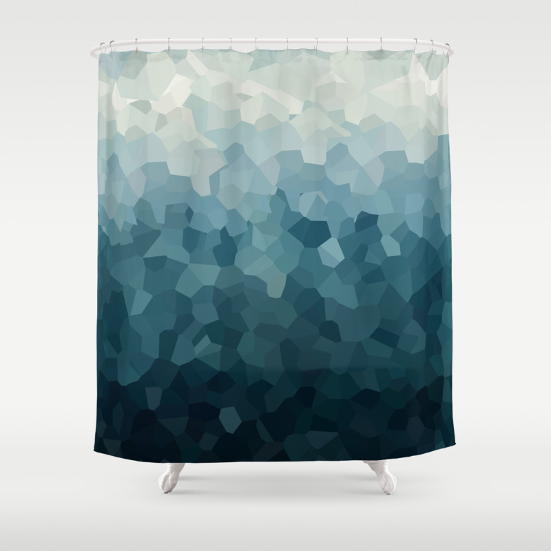 Ice Blue Mountains Moon Love Shower Curtain By Wtfineart Society6