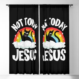 Not Today Jesus Funny Heavy Metal Blackout Curtain