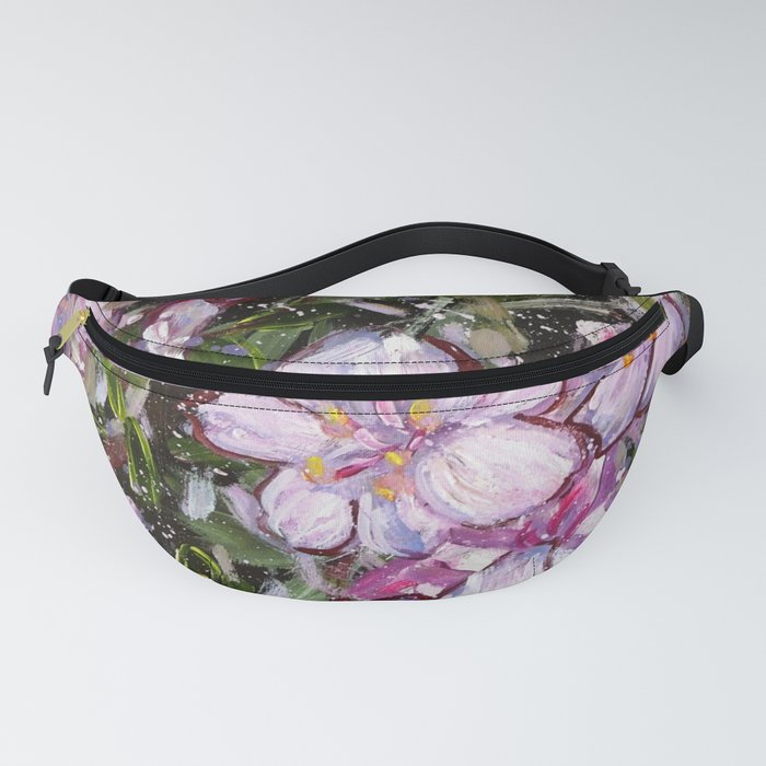 LET LIFE BE BEAUTIFUL LIKE SPRING AZALEA - abstract floral painting by HSIN LIN / HSIN LIN ART Fanny Pack