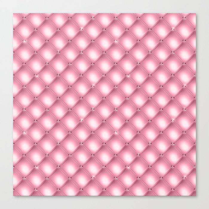 Glam Pink Tufted Pattern Canvas Print