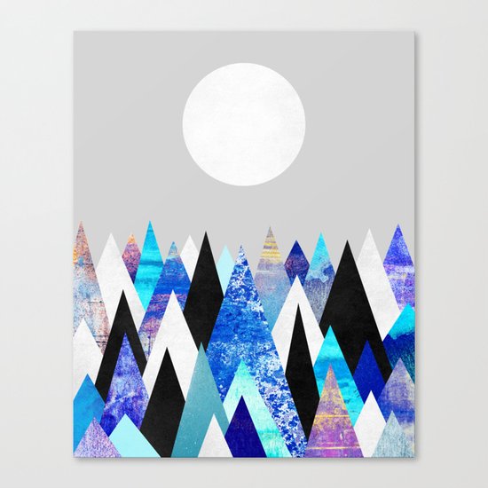 Blue Peaks / Version 2 Canvas Print