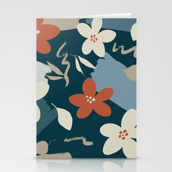Abstract Flower Pattern 43 Stationery Cards