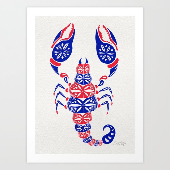 Patriotic Scorpion Art Print
