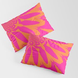 The Modern Flower Pink Orange Pillow Sham