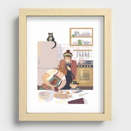 Baking muffins Recessed Framed Print