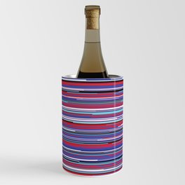 Red And Blue Abstract Horizontal Lines Wine Chiller