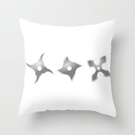 Ninja Weapons - Shurikens Throw Pillow