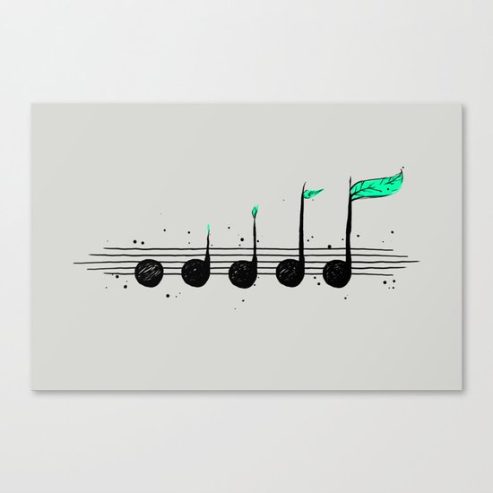 Biosphere Orchestra Gray Canvas Print