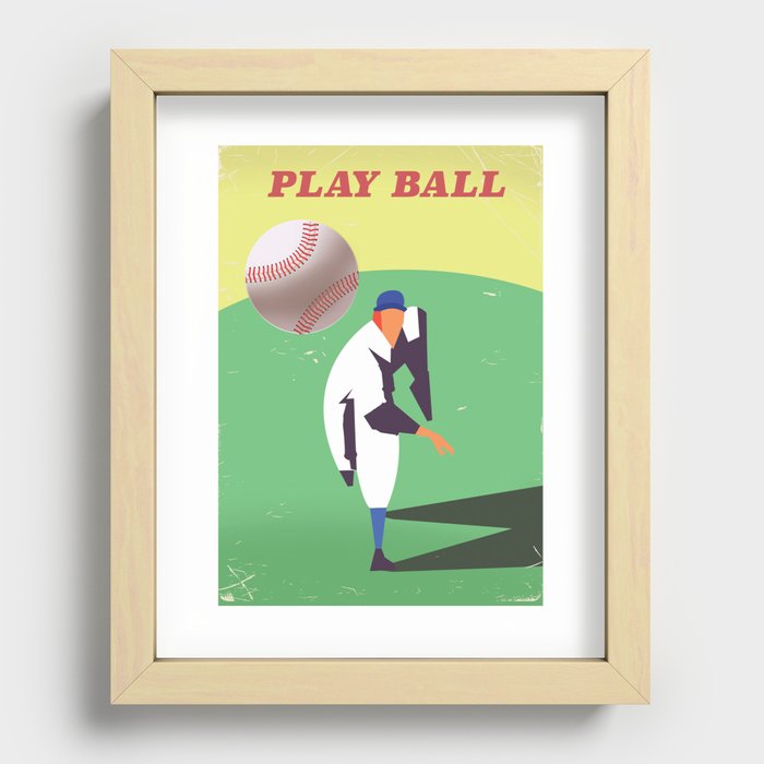 Play Ball Recessed Framed Print