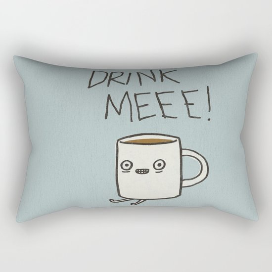 Drink Me Coffee Rectangular Pillow