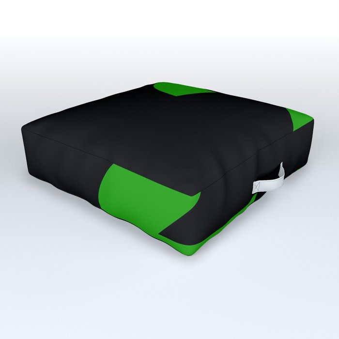 Number 2 (Green & Black) Outdoor Floor Cushion