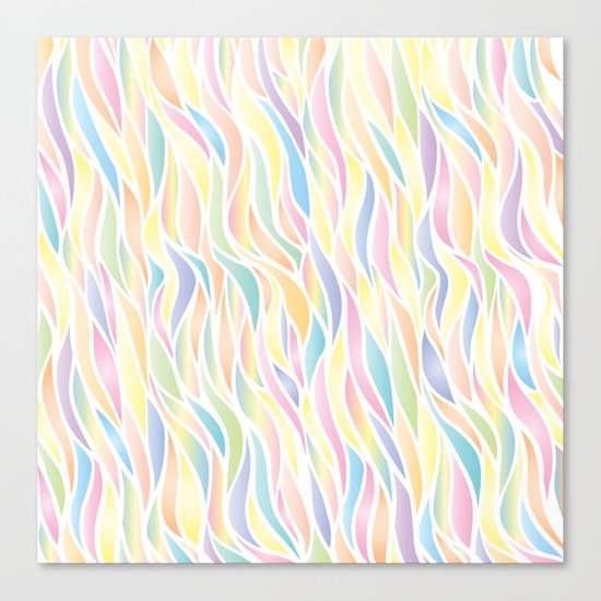 Pastel waves Canvas Print