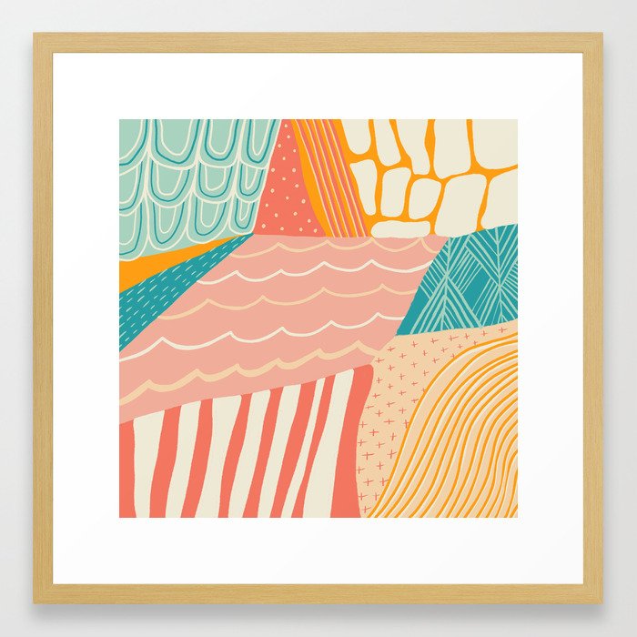beach quilt Framed Art Print