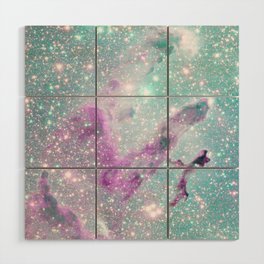 Eagle Nebula Pillars of Creation Orchid Purple Aqua Cyan Wood Wall Art