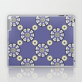 Purple Nine-Pointed Flower Pattern Laptop & iPad Skin